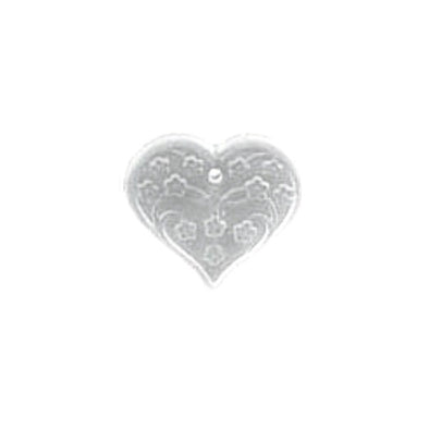 Beads 12183 Heart Floral Crystal