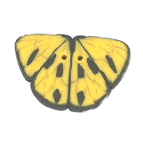 Just Another Button Company 1142 Yellow Butterfly