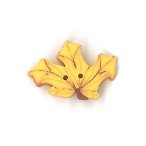Just Another Button Company 2274.T Tiny Yellow Maple Leaf
