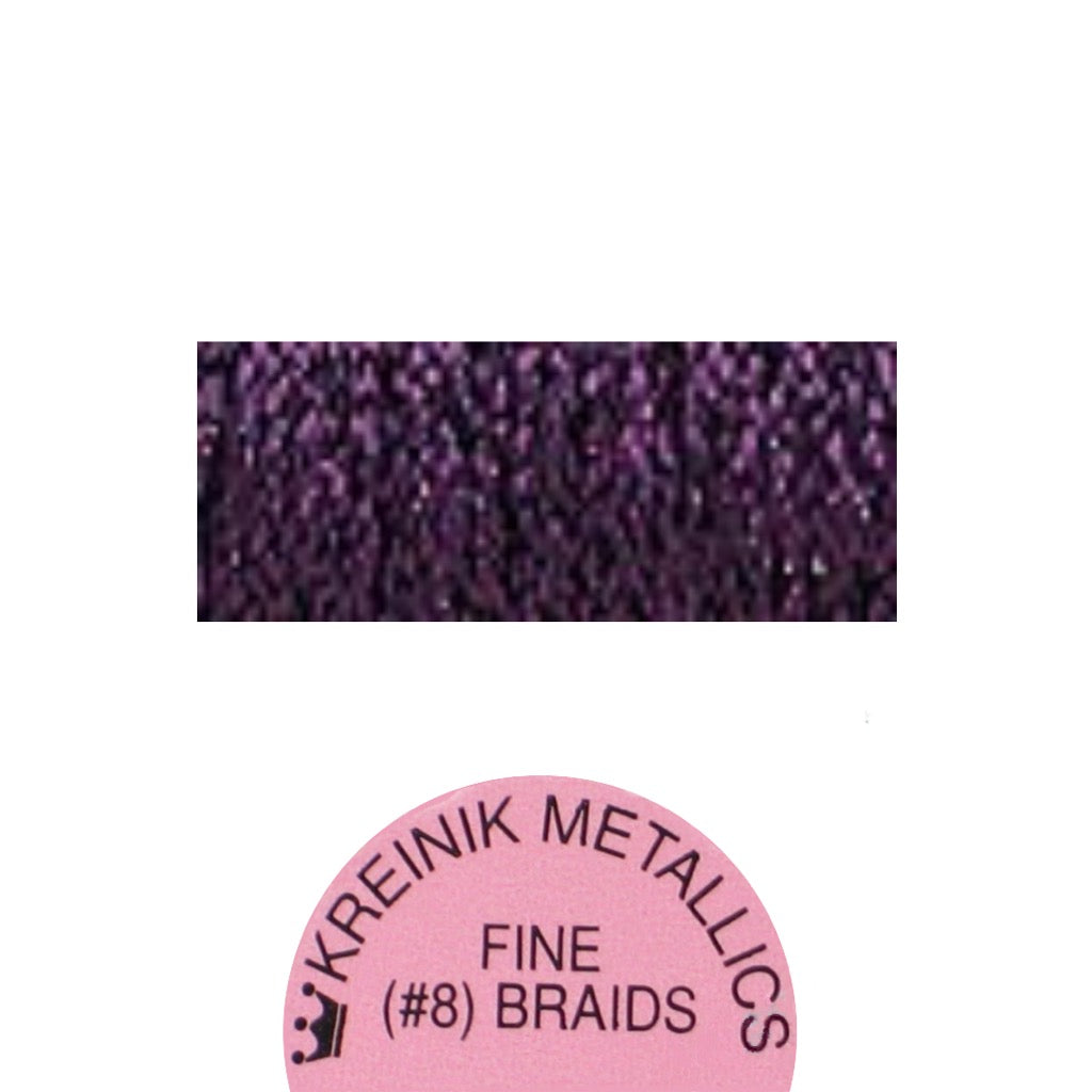 Kreinik Metallic #8 Braid   026V Vintage Amethyst