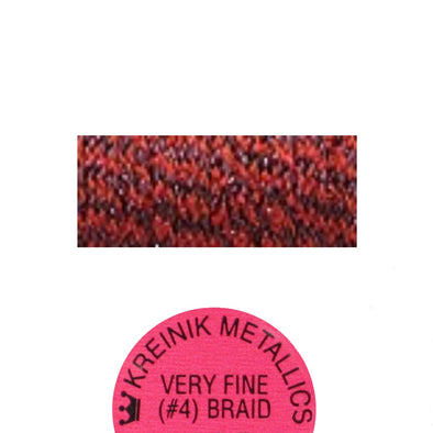 Kreinik Metallic #4 Braid   308 Colonial Red