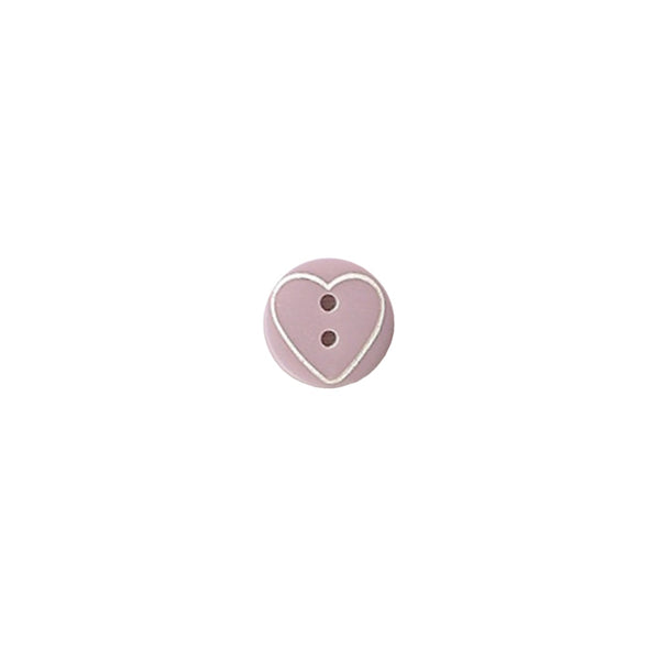 Button 952559 Lilac Heart 11mm