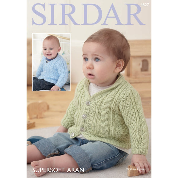 Sirdar 4827 Supersoft Aran Cardigan