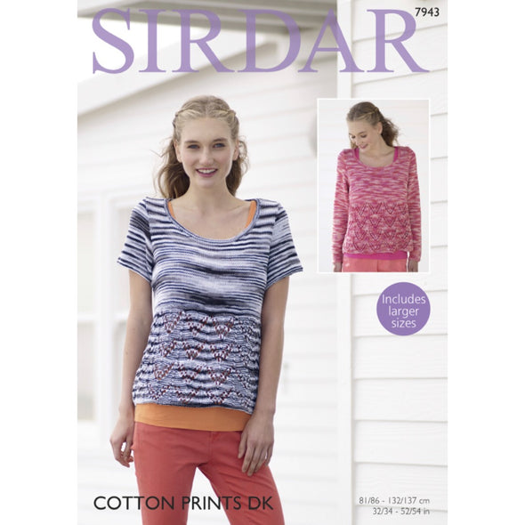 Sirdar 7943 Cotton Print DK Sweater