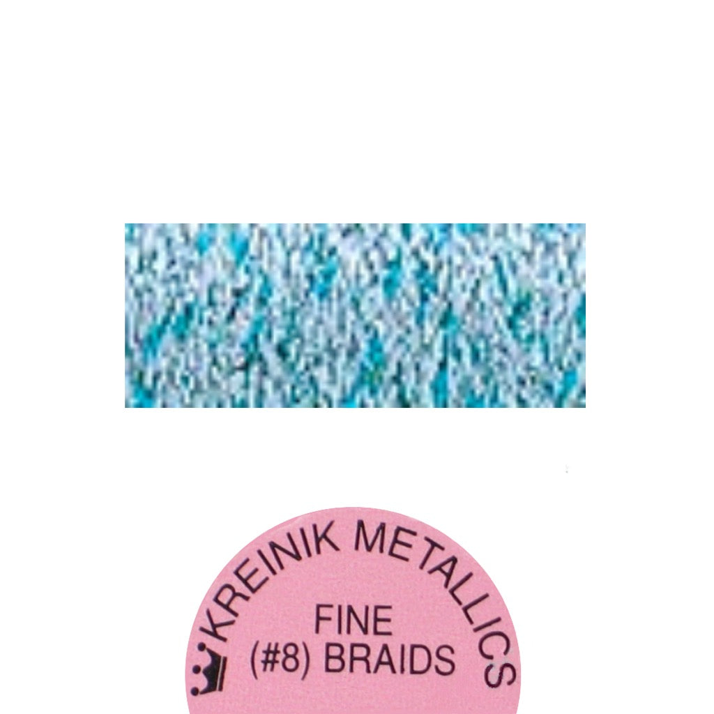 Kreinik Metallic #8 Braid 4639 Light Aqua