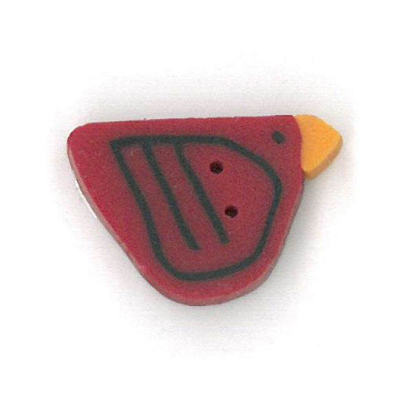 Just Another Button Company 1110.S Small Red Bird