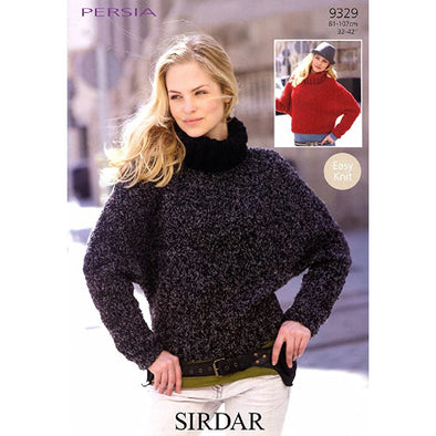 Sirdar 9329 Ladies Batwing Persia  Sweater