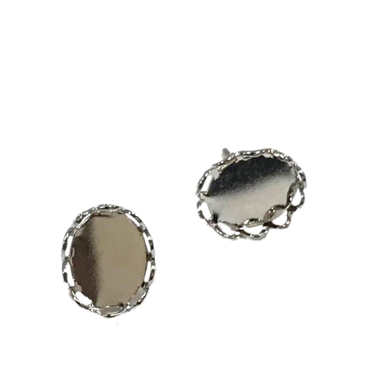 Earrings  8 x 10mm Studs Silver 1039S