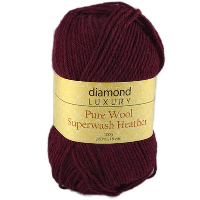 Pure Wool Superwash Heather 1011 Burgundy