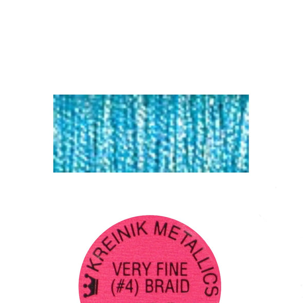 Kreinik Metallic #4 Braid 3506 Blue Samba
