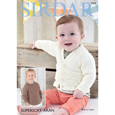 Sirdar 4903 Supersoft Aran Cardigan pullover