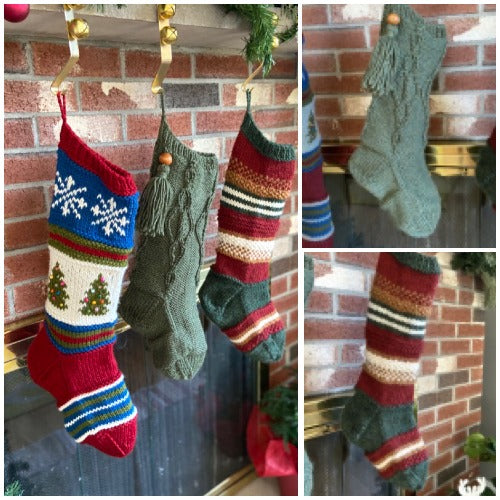 Berroco Blitzen, Dasher, Comet Christmas Stocking - Chunky