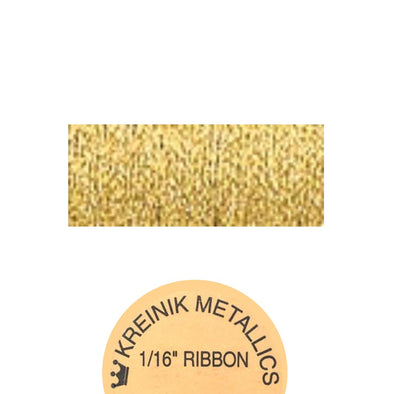 Kreinik Metallic 1/16” Ribbon  002J Japan Gold