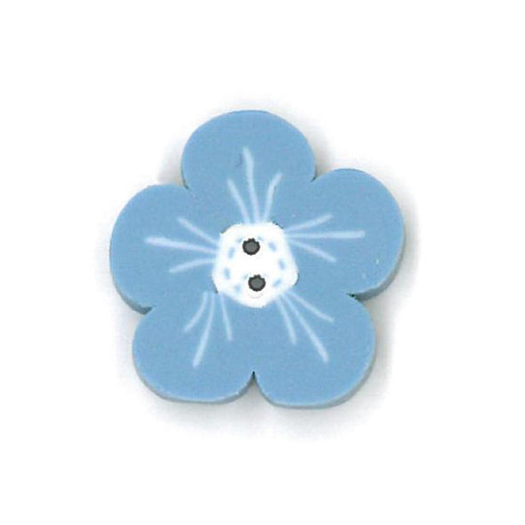 Just Another Button Company bw1006.S Small Geranium blue and white