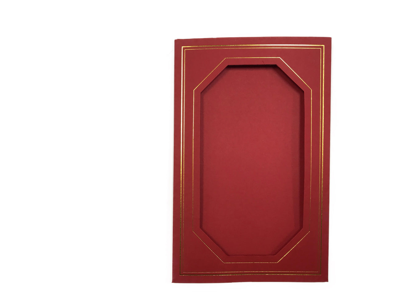 Framing Card Rectangle Cross Cut corner - Red  FC7710