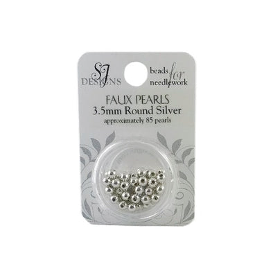 Pearls 3.5mm Silver Faux SJD