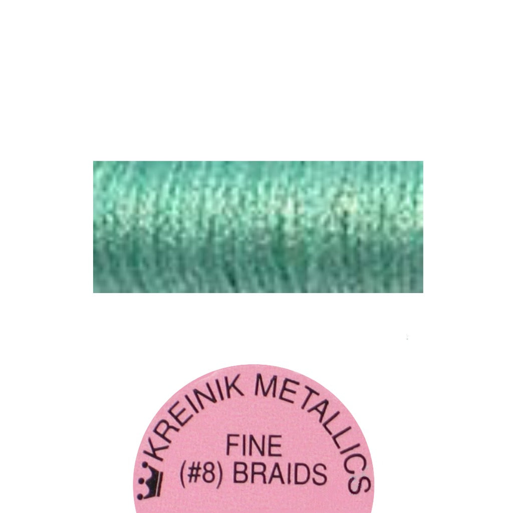 Kreinik Metallic #8 Braid  096 Sea Glass