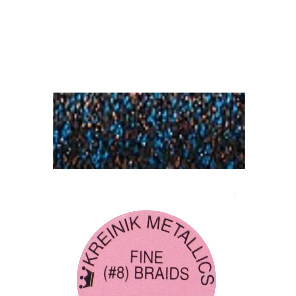 Kreinik Metallic #8 Braid  060 Midnight