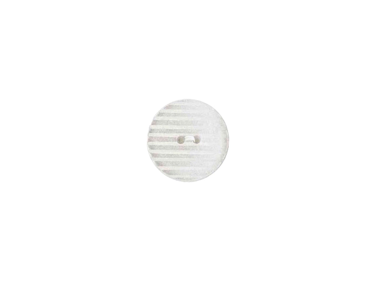 Button 057092 White with Textured Strips 12mm