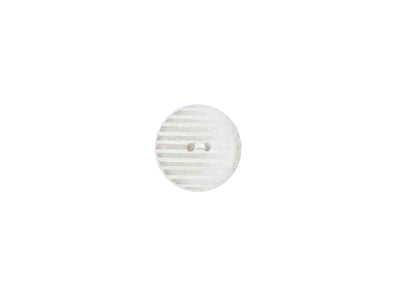 Button 057092 White with Textured Strips 12mm