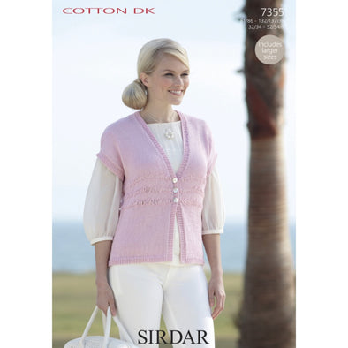 Sirdar 7355 Cotton DK Vest