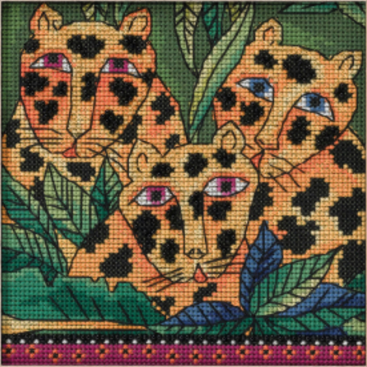 Laurel Burch 14-2212 Leopard Amazonia 2022