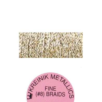 Kreinik Metallic #8 Braid   002 Gold