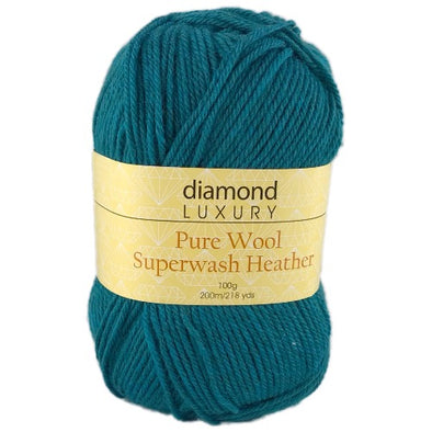 Pure Wool Superwash Heather 1004 Turquoise