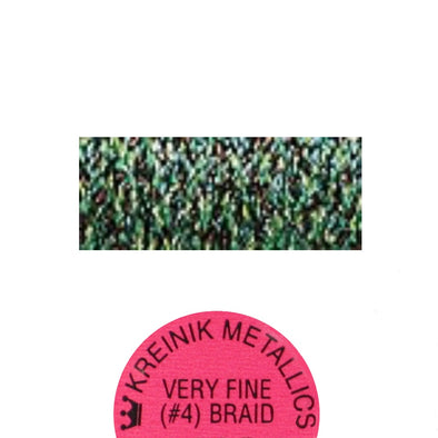 Kreinik Metallic #4 Braid 5982 Forest Green