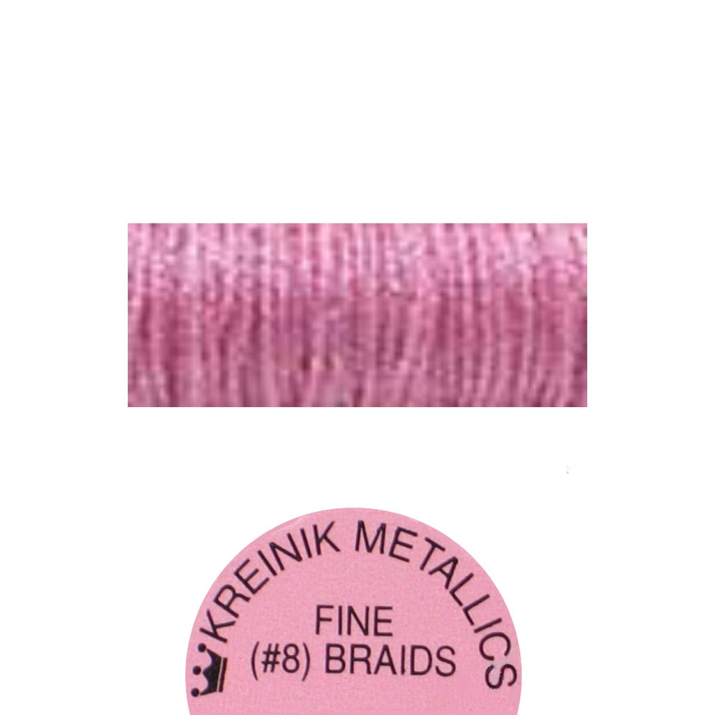 Kreinik Metallic #8 Braid 9592 Peony