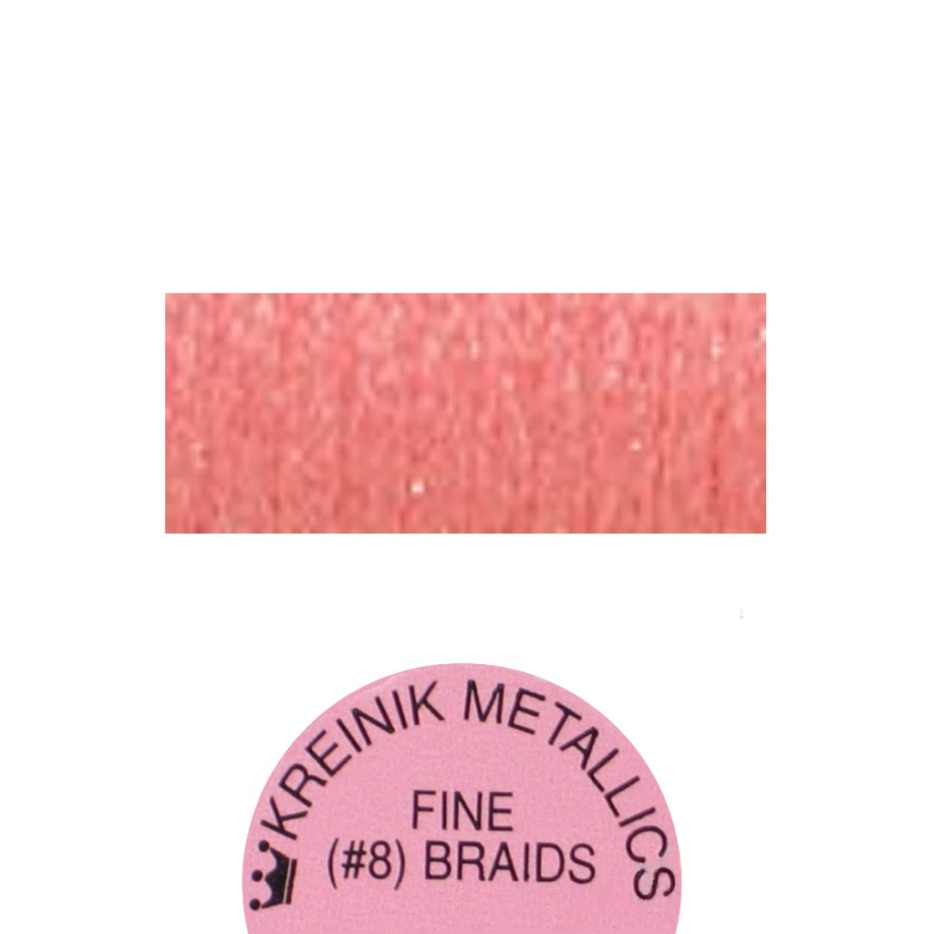 Kreinik Metallic #8 Braid  055F Watermelon