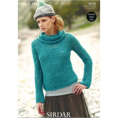 Sirdar 8928 Blur Sweater Turtleneck – Knitting Time