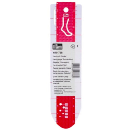 Sock Ruler Hand Gauge