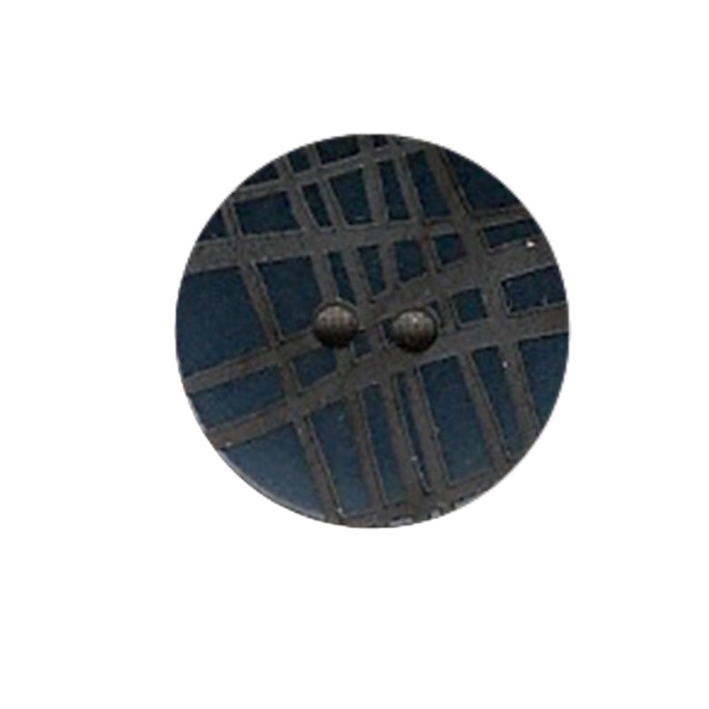 Button 557705 Blue with Grey Strokes 18mm