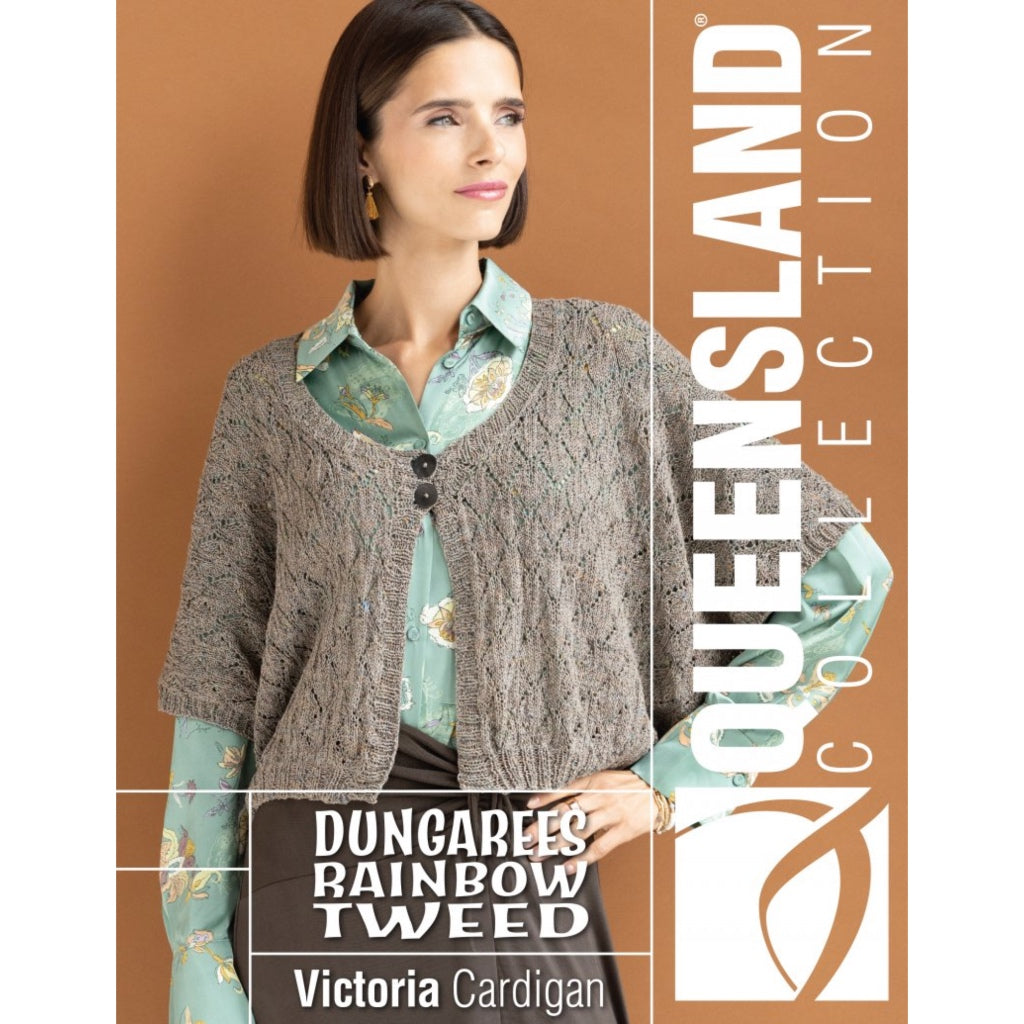 Queensland Collection 112-01 Dungarees Rainbow Tweed Victoria Cardigan