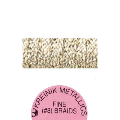 Kreinik Metallic #8 Braid   002HL Gold High Lustre