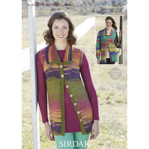 Sirdar 9645 Montana Dk Vest or Cardigan