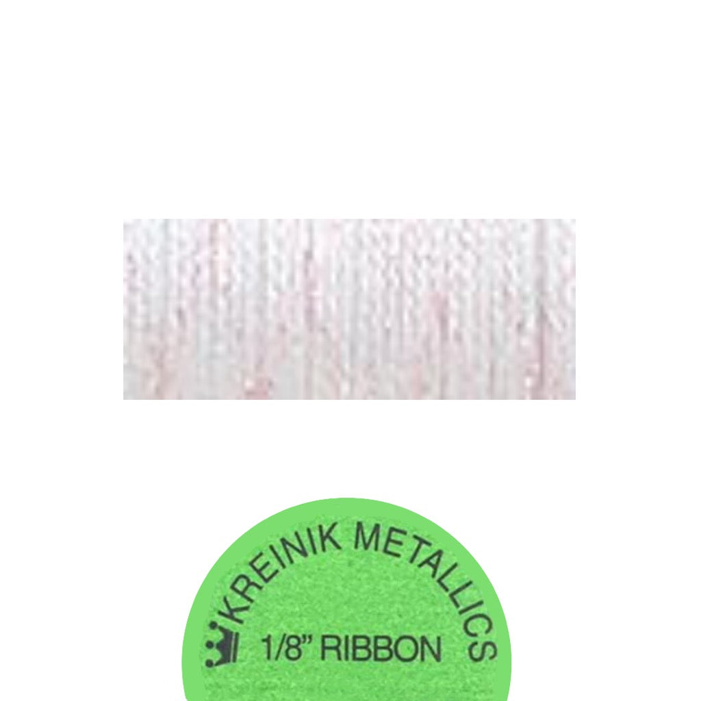 Kreinik Metallic 1/8” Ribbon  192 Pale Pink