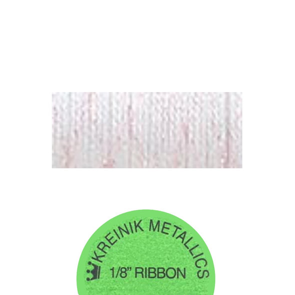 Kreinik Metallic 1/8” Ribbon  192 Pale Pink