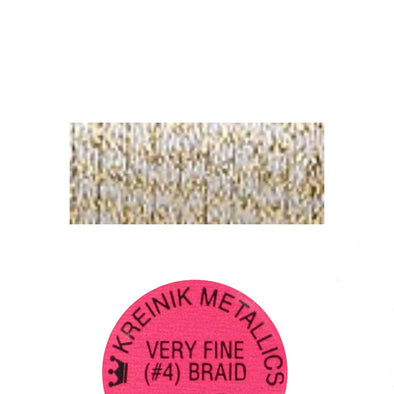 Kreinik Metallic #4 Braid   210 Gold Dust
