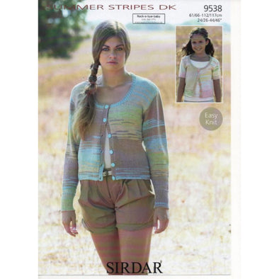 Sirdar 9538 Summer Stripes Cardigan in DK