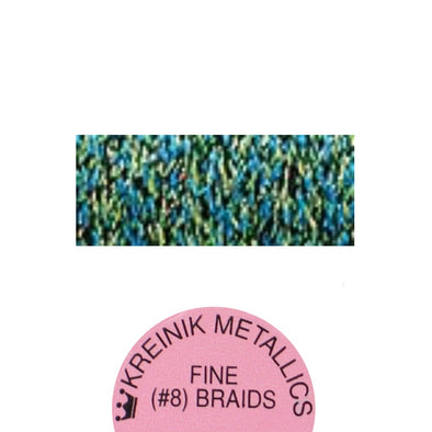 Kreinik Metallic #8 Braid  085 Peacock