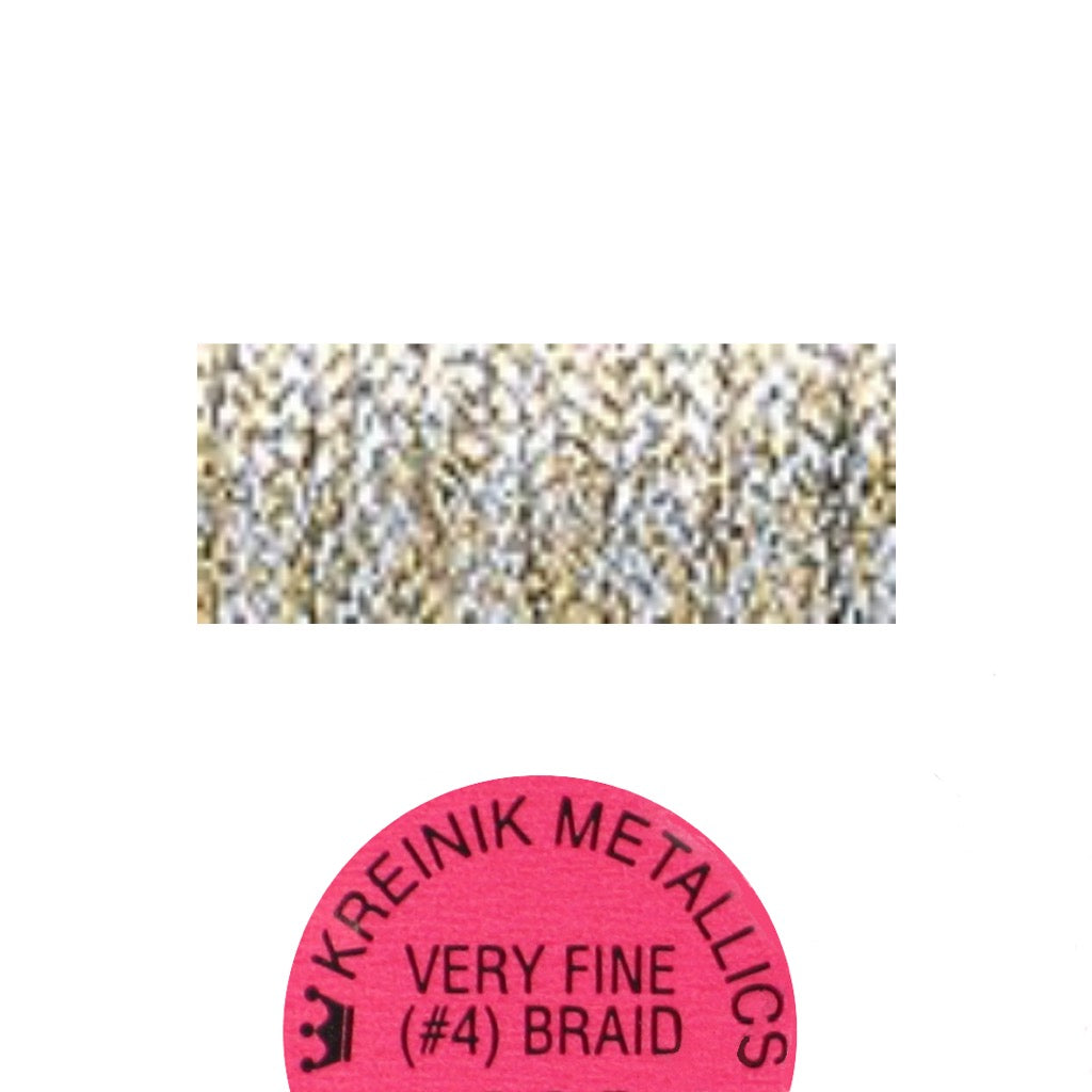 Kreinik Metallic #4 Braid   102HL Vatican Gold