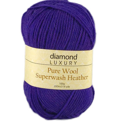 Pure Wool Superwash Heather 1007 Purple