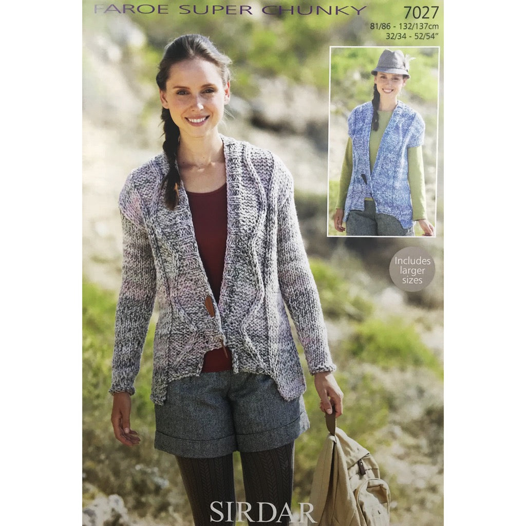 Sirdar 7027 Faroe Super Chunky Cardigan