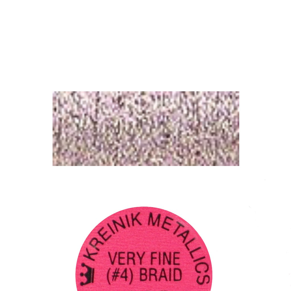 Kreinik Metallic #4 Braid   713 Pink Mauve