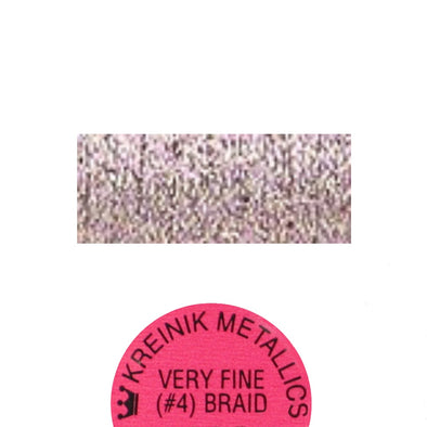 Kreinik Metallic #4 Braid   713 Pink Mauve