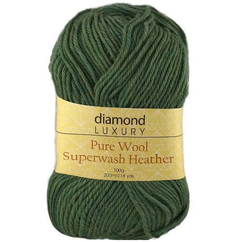 Pure Wool Superwash Heather 1014 Green