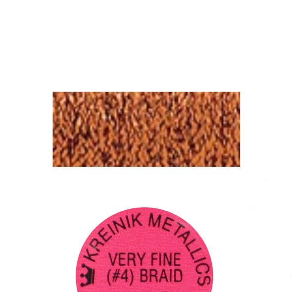 Kreinik Metallic #4 Braid   152V Vintage Sienna #4