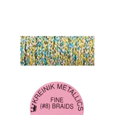 Kreinik Metallic #8 Braid   045 Confetti Gold